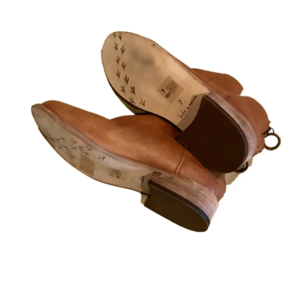 Beek Falcon Leather Cognac Zip up Ankle Boots